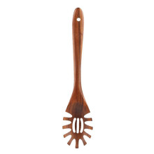 Long Handle Natural Wood Spoon for Pastas and Soup Ergonomic-C