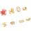 Stylish Pink Painted Flower Rings Multipacks Smooth Brims 1