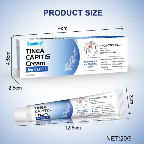 (G) Creme para a pele com óleo de tea tree de calamina