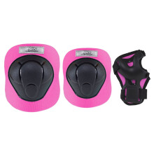 Protective Gear Set, Size XS, Black-Pink