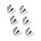 6 Stücke High Heels Spitze Abdeckungen Schuhe Spitz-Silber 1