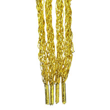 Stilvolle gehäkelte Schnürsenkel, metallische Farbe,-Gold 120cm
