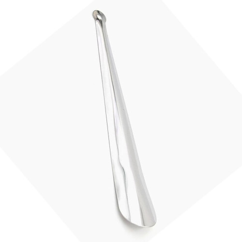 Schuhheber mit ergonomischem Griff, Schuhlöffel aus-Silber