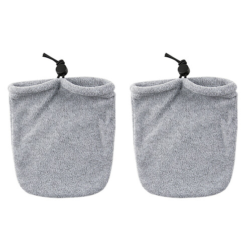 Fußschutz, flexibler Kordelzug, Fleece, gegossene-Grau
