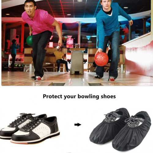 Waterproof Bowling Shoe Protectors Covers Dustproof-Black M 2