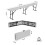 Folding Garden Bench, White, 180 cm 2