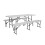 Folding Garden Bench, White, 180 cm 5