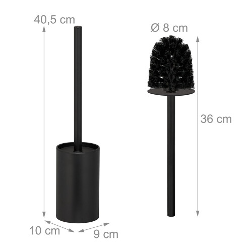 Toilettenbürstengarnitur aus Edelstahl mit Wandhalterung 2