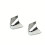 6PCS Metal Shoes Pointed Protector Triangular High Heel-silver 2