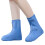 Adjustable Buckle Closure Waterproof Rain Shoe Covers-Blue L 1