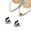6PCS Metal Shoes Pointed Protector Triangular High Heel-silver 6