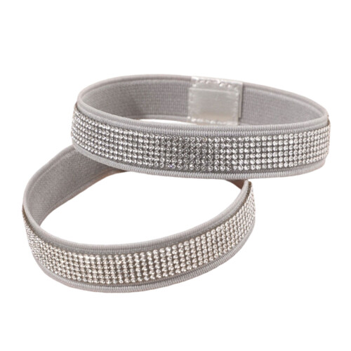 Anti Slip Elastic High Heel Straps Rhinestones Decorated-E.