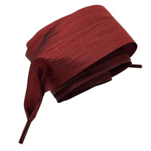 Multipurpose Colorful Crinkled Satins Ribbon Shoelaces-Wine Red