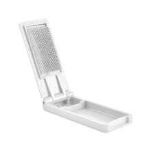 Dance Shoe Brush With Ergonomic Plastic Handle Foldable-White