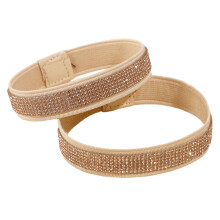 Antislip elastische hoge hakriemen met strass versierde-D