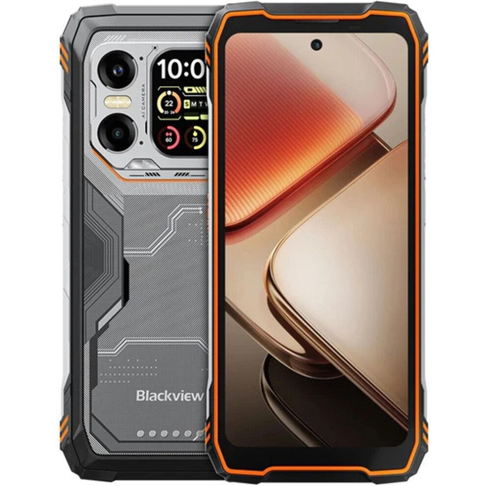 Blackview (Orange) Xplore 1 Ai 5G Unlocked Rugged Phone Android 15, 20000Mah Battery 36Gb 256Gb,,Black/Orange Orange,Black