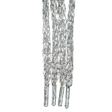 Lacets au Crochet couleur métallisée en Polyester,-Argent 160cm