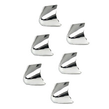 Protecteurs pointus de chaussures en métal, 3 paires-argent