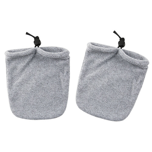 Elastic Strap Toe Protector with Drawstring Winter Warm-Gray