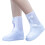 Couvre-chaussures de pluie pliables, semelles-Blanc XL 1