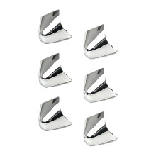 6PCS Metal Shoes Pointed Protector Triangular High Heel-silver
