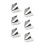 6PCS Metal Shoes Pointed Protector Triangular High Heel-silver 1