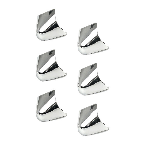 6PCS Metal Shoes Pointed Protector Triangular High Heel-silver