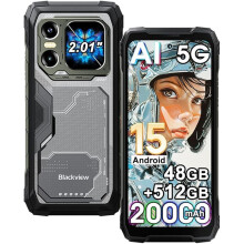 (black) Blackview XPLORE 1 AI 5G Unlocked Rugged Phone Android 15, 20000mAh Battery  512GB,black/orange