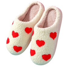 Women Plush Cotton Lined Slippers Comfortable-love 44 45