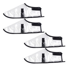 2 paires de couvre-chaussures réutilisables,-transparent grand
