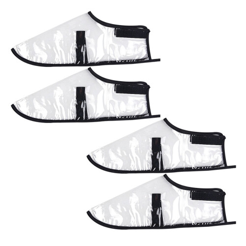 2 paires de couvre-chaussures réutilisables,-transparent grand