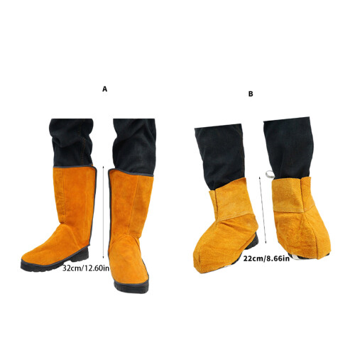 Multipurpose Leather Leg Guards Welding Spats Flame-long 1