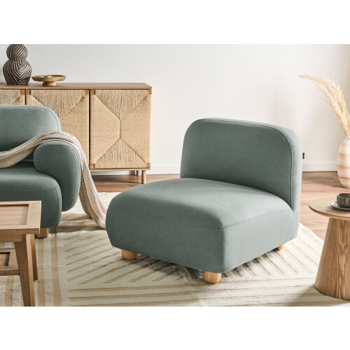 Beliani 1-Seat Section AMLI Fabric Light Green 1