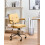 Beliani Desk Chair PAWNEE Fabric Yellow 2