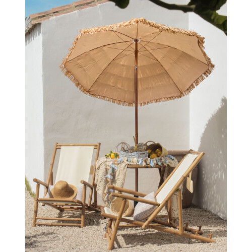 Beliani Market Parasol 175 cm CIVETTA Natural 1