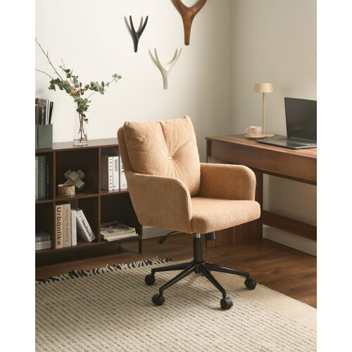 Beliani Desk Chair ALPINE Fabric Beige 1