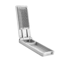 Rustproof Steel Bristles Dance Shoe Brush Foldable-Light gray