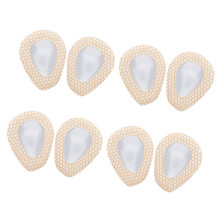 4Pairs Adhesive Gel High Heel Inserts Anti-Printed apricot OS