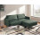 Beliani Corner Sofa 2 Seater BREDA Fabric Dark Green Left Hand 2