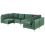 Beliani Modular U-Shape Sofa 6 Seater EVJA Green Velvet 4