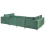 Beliani Modular U-Shape Sofa 6 Seater EVJA Green Velvet 5