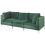 Beliani Modular Sofa 3 Seater EVJA Velvet Green 4