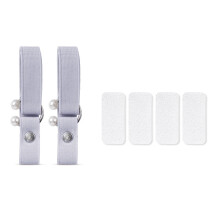 2Pcs Anti Slip High Heel Elastic Straps U Shaped-purple1 gray