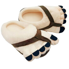 Cartoon Plush Animal Fuzzy Slippers Friendly Safe Home-coffee