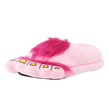 Novelty Big Toe Cartoon Fuzzy Slippers, None Slip-bright pink