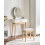Beliani Dressing Table with Mirror and Stool ROSEY LED White 2