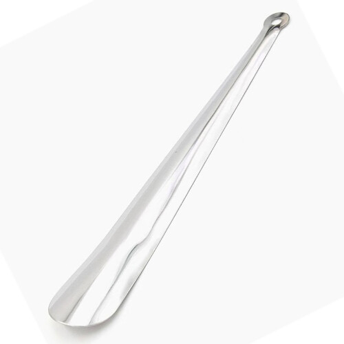 Compact Portable Shoe Horn Alloy Handheld Shoe Lifter-Silver