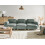 Beliani AMLI 3 Seater Modular Sofa Light Green Fabric 2