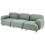 Beliani AMLI 3 Seater Modular Sofa Light Green Fabric 4