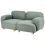 Beliani Modular Sofa 2 Seater AMLI Fabric Light Green 4